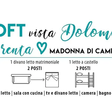 Apartment Loft Vista Dolomiti Di Brenta Madonna di Campiglio